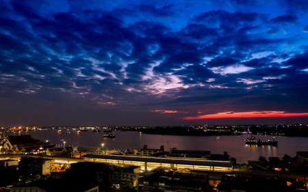 beautiful sunlight sunset for backgroundの写真素材