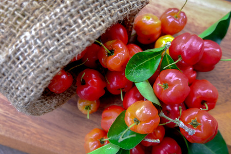 Acerola fruit close upの写真素材