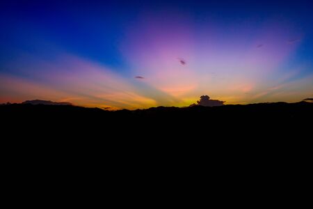 Beautiful sunrise sunset sky for background.の写真素材