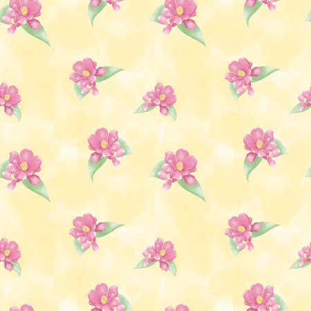 Seamless flowers art on pattern for background and backdrop.の写真素材