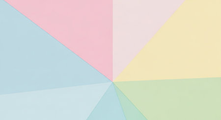 Colorful pastel paper background. Minimal abstract geometric design.の素材