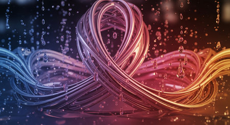 3D rendering of abstract technology concept background. High tech glowing wireframe.の素材