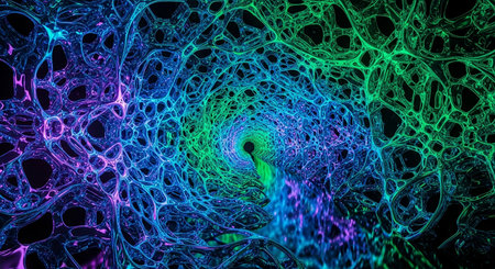 Abstract fractal. Fractal art background for creative design. Decoration for wallpaper, desktop, poster, cover booklet. Print for clothes, t-shirt. Creative illustration for designの素材