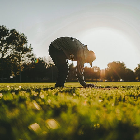 Baseball player preparing to throw the ball into the hole in the fieldの素材
