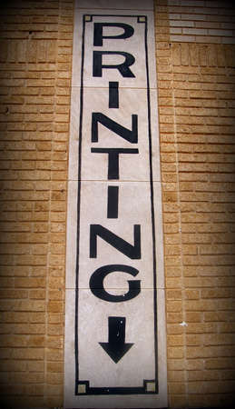 A printing signの写真素材