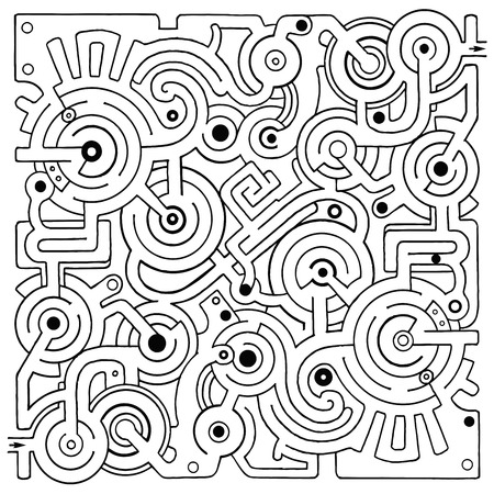 Mechanical vector mazeのイラスト素材