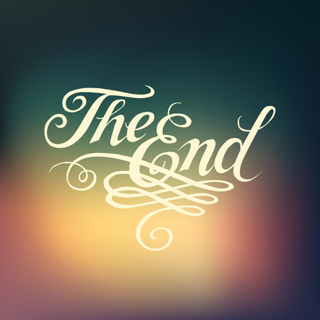Beautiful movie ending typography \\\"The End\\\"のイラスト素材