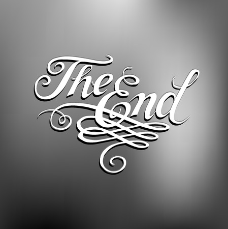 Beautiful movie ending typography \\\"The End\\\"のイラスト素材