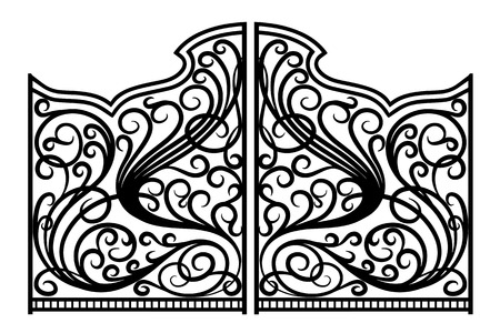 Beautiful iron ornament gatesのイラスト素材