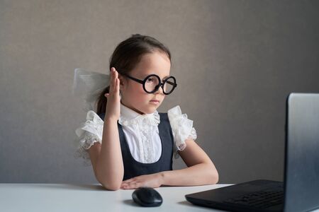 students on distance learning due to the coronovirus pandemic on isolationの写真素材