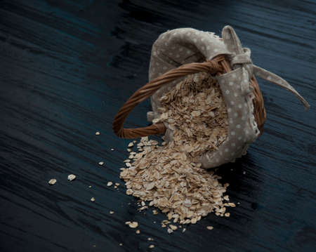 rolled oatsの写真素材