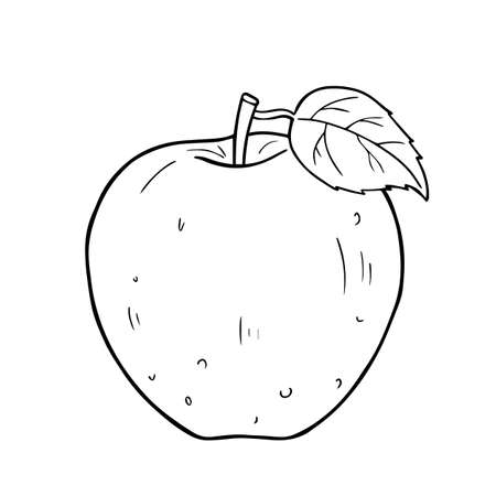 Apple. Illustration on a white isolated backgroundのイラスト素材