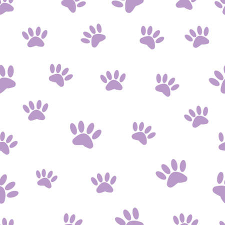 Pink paws pattern. Animal paws. Pets. Man's most loyal friendのイラスト素材