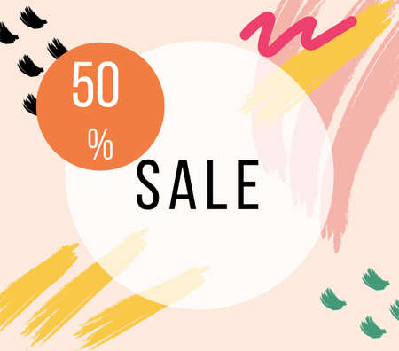 Poster sale. Abstract background for shop bannerのイラスト素材