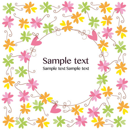 Clover flowers greeting card background vectorのイラスト素材