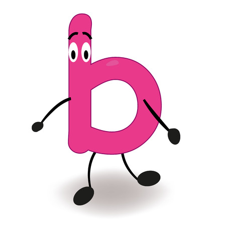 Funny b letter vectorのイラスト素材