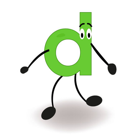 Funny D letter vectorのイラスト素材