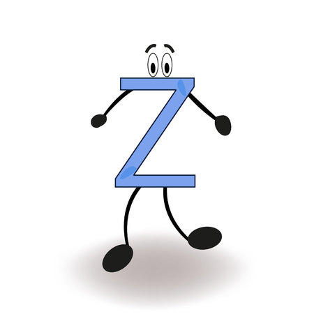 Funny z letter vectorのイラスト素材
