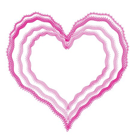 Lace heart vector frameのイラスト素材