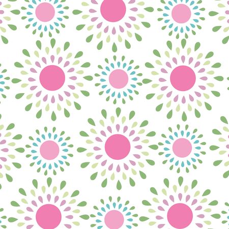 Seamless simple spring floral pattern vectorのイラスト素材