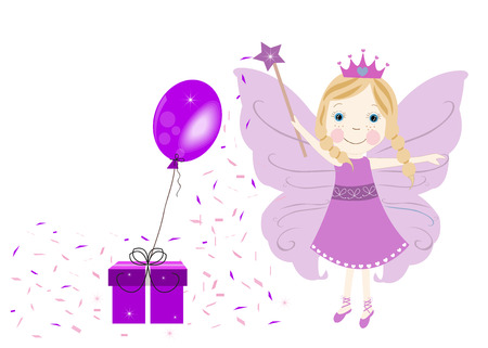 Cute little fairy tale vector illustrationのイラスト素材