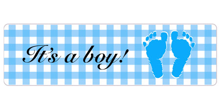 Baby shower card. It's a boyのイラスト素材