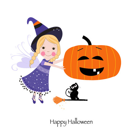 Happy Halloween greeting cardのイラスト素材