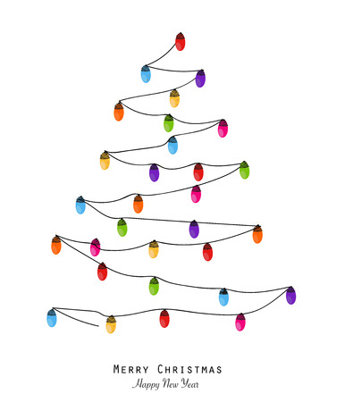 Colorful Christmas Treeのイラスト素材