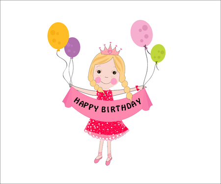Happy birthday greeting card.のイラスト素材