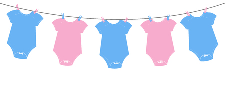 Baby girl Baby shower greeting cardのイラスト素材