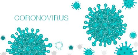 Green corona virus infection vector. Virus corona virus microbe vector. Corona virus sign disense outbreak backgroundのイラスト素材