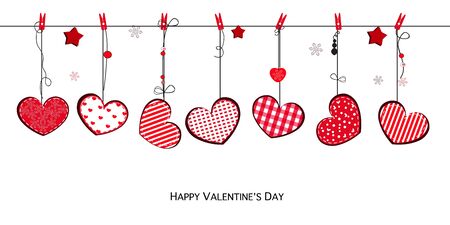 Valentine's Day card with hearts Valentine's Day card with heartsのイラスト素材