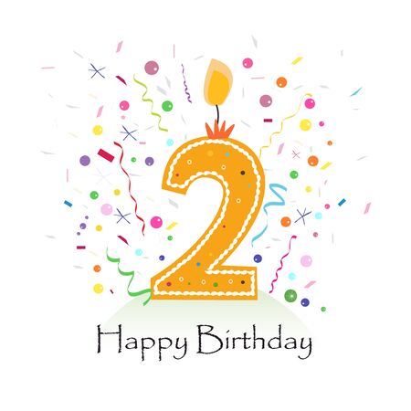 Happy birthday candles vector illustrationのイラスト素材