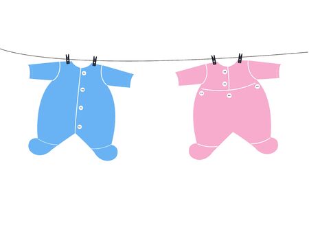 Baby Baby girl body. Baby gender revealのイラスト素材
