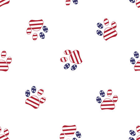 Flag design paw print patternのイラスト素材