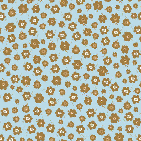 Ditsy flower seamless fabric design pattern9のイラスト素材