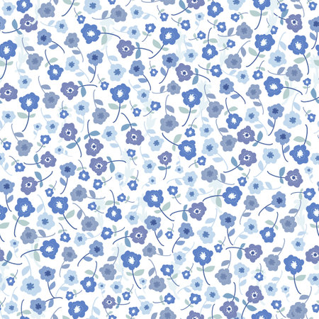 Ditsy flower seamless fabric design pattern5のイラスト素材