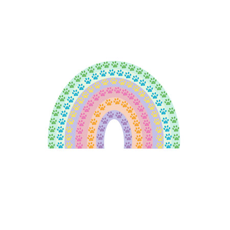 Colorful Rainbow paw prints symbolの写真素材