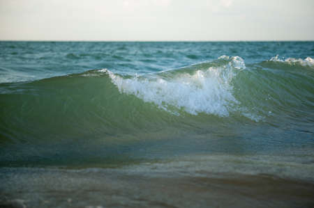 one big wave at sea. Summer and sunshineの写真素材