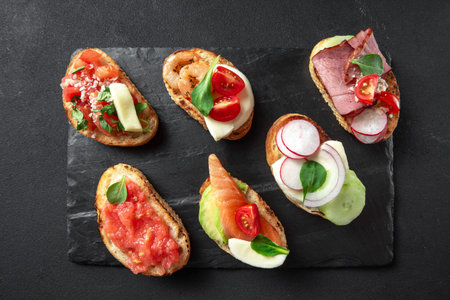bruschetta Italian appetizer, which is traditionally served before the main dishes. Italian...