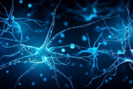 A blue background with the image of a brain and the words brain on itの素材