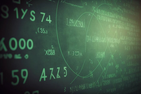 Blackboard with mathematical formulas AI generation. back to schoolの素材