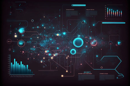 Futuristic abstract background. Motion graphics for abstract data center, server, internet, speed. Futuristic HUD tunnel. Screens for technical headlines and backgrounds, news headlinesの素材