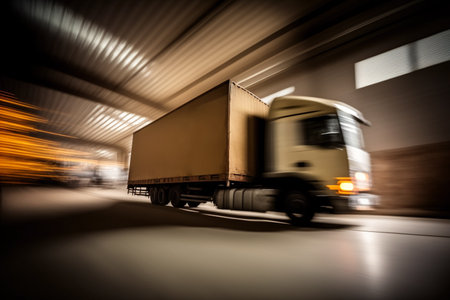logistics trucks. delivery service. Logistics and transportの素材