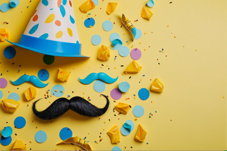 Mustache overhead glasses, April 1, joke, April fools dayの素材