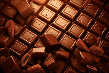 A close up of a chocolate barの素材