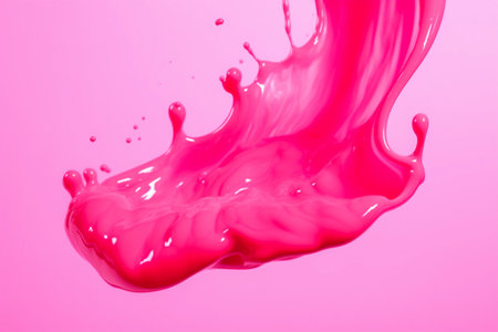 A pink background with a splash of pink paintの素材