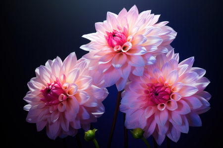Macro natural white dahlia flowerの素材