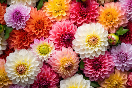 Macro natural white dahlia flowerの素材