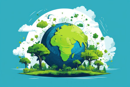 vector. Concept for the International Day of Peace. prosperous planetの素材